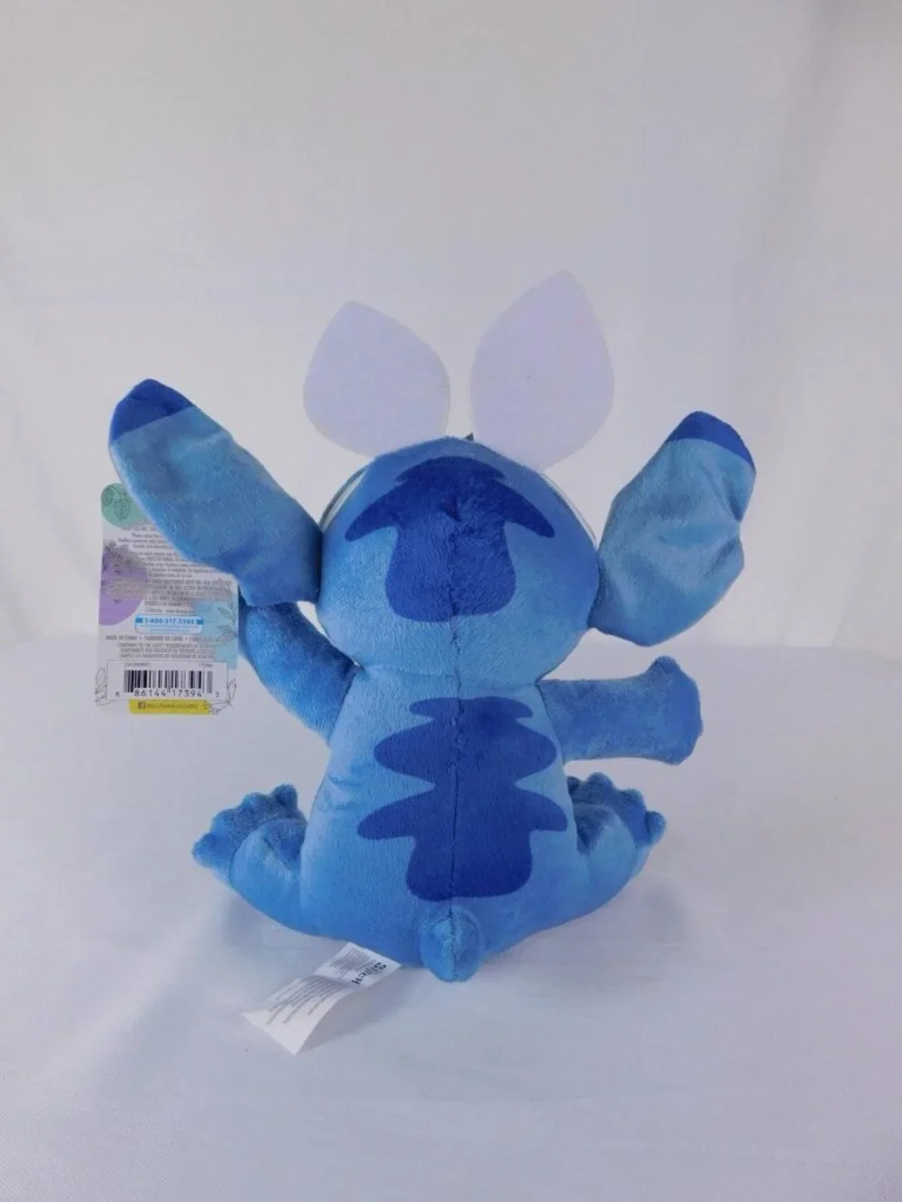 Disney Stitch Blue Plush Stuffed Toy Small Bunny Ears Easter Tag Just Play